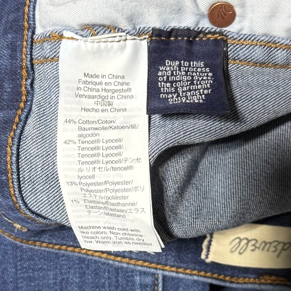Madewell 10” High Rise Skinny Jeans Size 27 Medium Wash Faded Stretch Denim - Picture 10 of 11